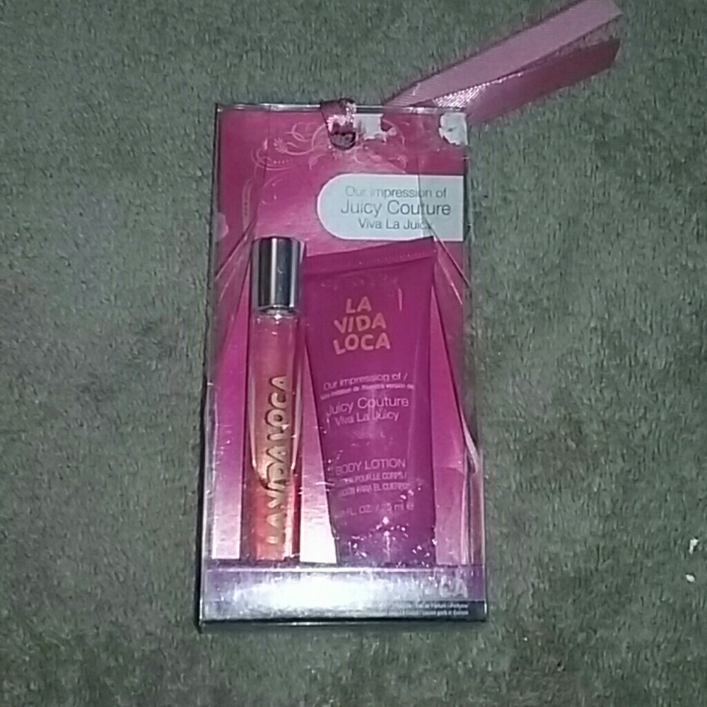 La Vida loca lotion and roll on perfume